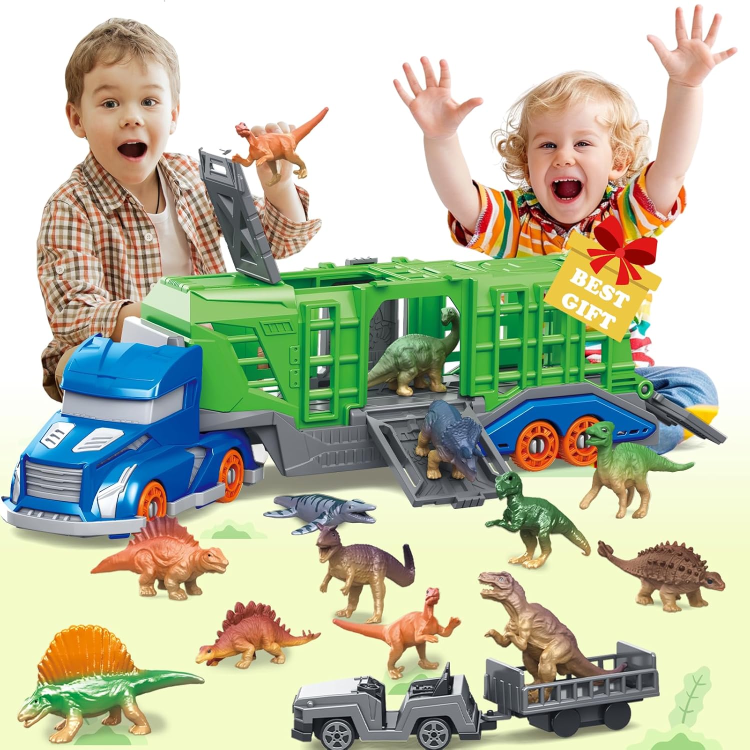 Kids Toys Videos - Set Giocattolo Veicolo Trasporto Dinosauri e