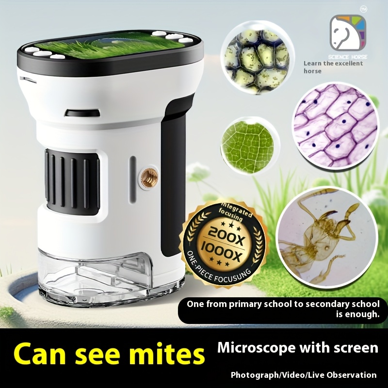 Kids Toys Videos - Kit Microscopio Biologico per Bambini, Ingrandimento
