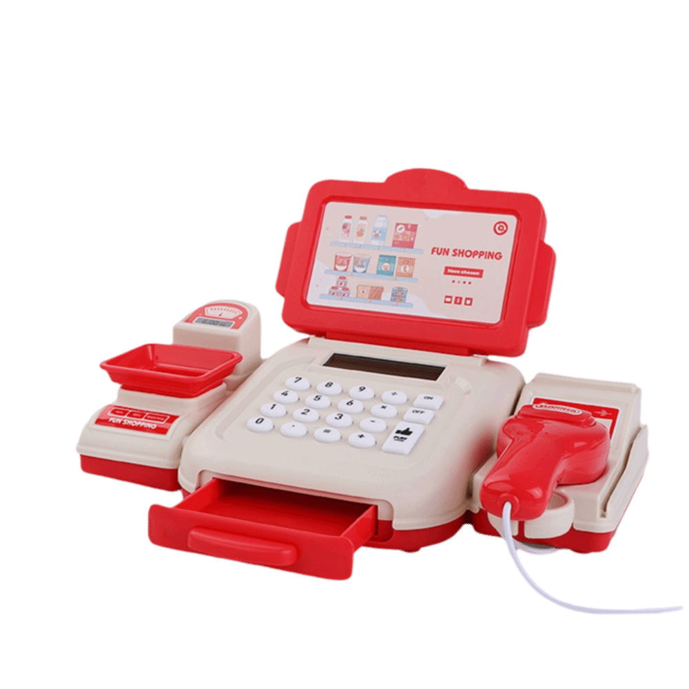 Toy Cash Register - Registratore di Cassa Simulato per Supermercato,