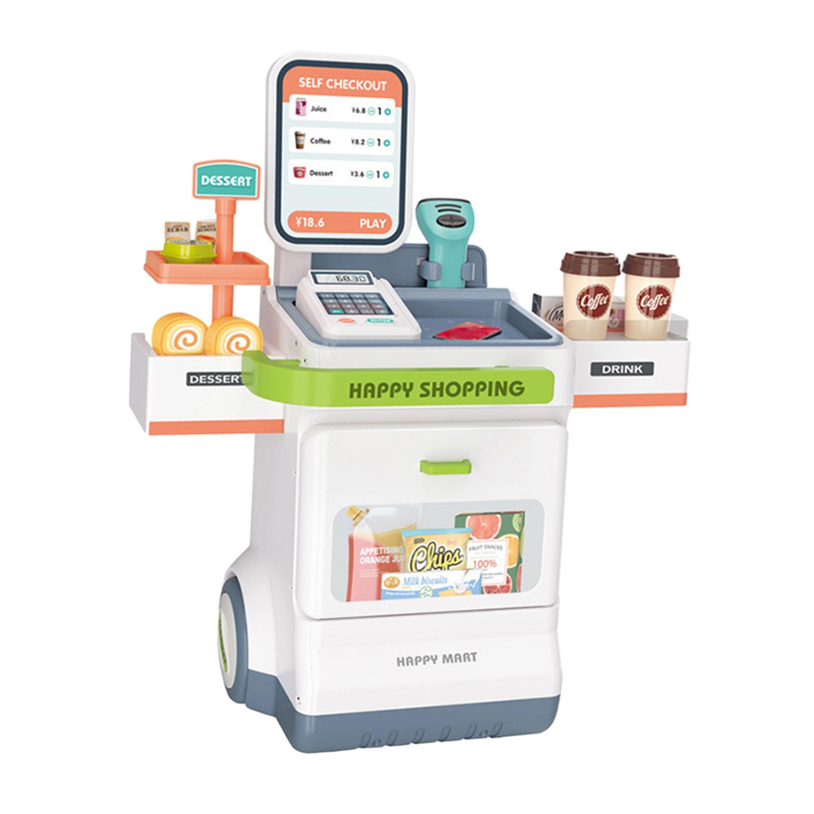 Toy Cash Register - Giocattolo da banco cassa per supermercato,