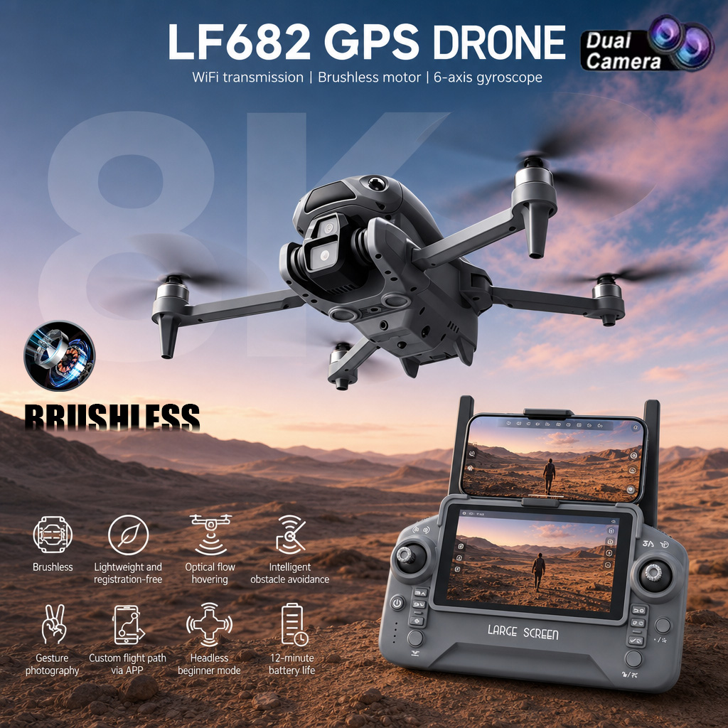 Kids Toys Drone - Nuovo Drone LF682 con Doppia Fotocamera