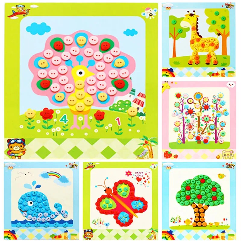 5 pezzi/set adesivi per botton - Kid Toys And Craft recensione e prezzo